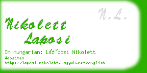 nikolett laposi business card